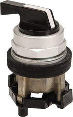 Eaton Cutler-Hammer - 30-1/2mm Mount Hole, 3 Position, Lever Operated, Selector Switch Only - Black, Maintained (MA) - Maintained (MA) - Maintained (MA), Nonilluminated, Oil and Watertight - Caliber Tooling