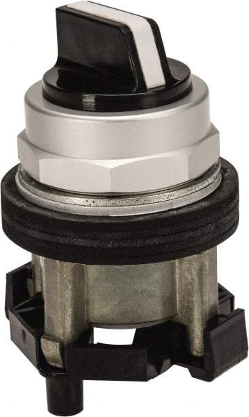 Eaton Cutler-Hammer - 30-1/2mm Mount Hole, 2 Position, Knob Operated, Selector Switch Only - Black, Maintained (MA) - Momentary (MO), Nonilluminated, Oil and Watertight - Caliber Tooling