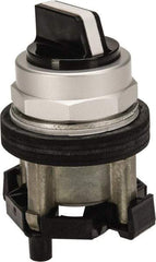 Eaton Cutler-Hammer - 30-1/2mm Mount Hole, 2 Position, Knob Operated, Selector Switch Only - Black, Maintained (MA) - Momentary (MO), Nonilluminated, Oil and Watertight - Caliber Tooling