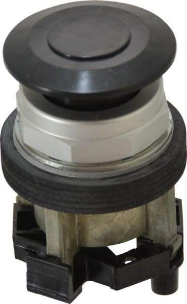 Eaton Cutler-Hammer - 30-1/2mm Mount Hole, Extended Mushroom Head, Pushbutton Switch Only - Round, Black Pushbutton, Nonilluminated, Maintained (MA), Corrosion Resistant, Oiltight and Watertight - Caliber Tooling