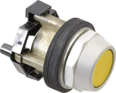 Eaton Cutler-Hammer - 30-1/2mm Mount Hole, Flush, Pushbutton Switch - Yellow Pushbutton, Nonilluminated, Momentary (MO) - Caliber Tooling