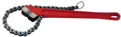 Ridgid - 3" Max Pipe Capacity, 20-1/4" Long, Chain Wrench - 5" Actual OD, 24" Handle Length - Caliber Tooling