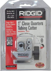 Ridgid - 1/4" to 1-1/8" Pipe Capacity, Mini Tube Cutter - Cuts Copper, Aluminum, Brass, Plastic - Caliber Tooling