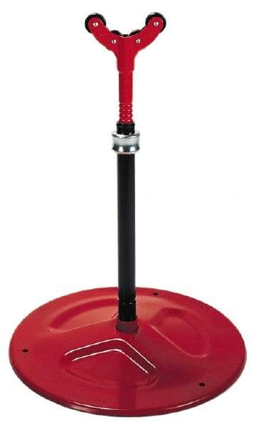 Ridgid - 1/4" to 6" Pipe Capacity, Adjustable Pipe Stand with Plain Support Head - 23" to 33" High, 2,500 Lb Capacity - Caliber Tooling