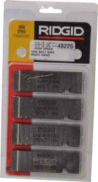 Ridgid - 3/8-16 UNC Thread, 0° Hook Angle, Right Hand High Speed Steel Chaser - Ridgid 504A, 711, 811A, 815A, 816, 817, 911 Compatibility - Exact Industrial Supply