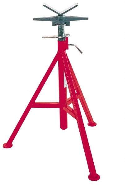 Ridgid - 12" Pipe Capacity, Adjustable Pipe Stand with V-Head - 20" to 38" High, 2,500 Lb Capacity - Caliber Tooling