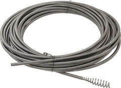 Ridgid - 5/16" x 50' Drain Cleaning Machine Cable - Bulb Auger, 3/4" to 1-1/2" Pipe, Use with Models K39, K40 & K50 - Caliber Tooling