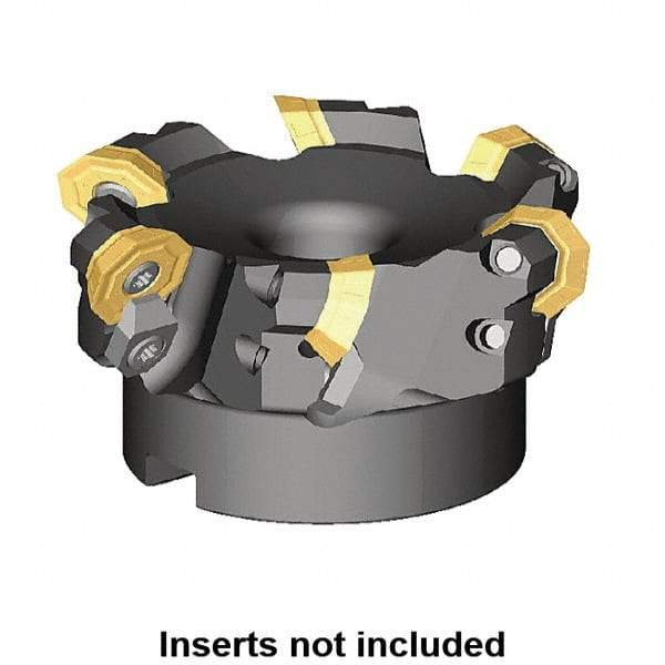 Kennametal - 110.95mm Cut Diam, 32mm Arbor Hole, 5mm Max Depth of Cut, 45° Indexable Chamfer & Angle Face Mill - 8 Inserts, OF.T 07L6... Insert, Right Hand Cut, 8 Flutes, Series KSOM - Caliber Tooling