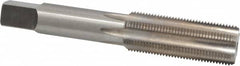 Made in USA - 11/16-20 UNS 6 Flute Bright Finish High Speed Steel Straight Flute Standard Hand Tap - Bottoming, Right Hand Thread, 4-1/32" OAL, H3 Limit, Oversize - Exact Industrial Supply