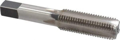 Made in USA - 3/4-12 UNS 4 Flute Bright Finish High Speed Steel Straight Flute Standard Hand Tap - Bottoming, Right Hand Thread, 4-1/4" OAL, H4 Limit, Oversize - Exact Industrial Supply