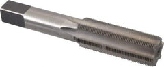 Made in USA - 3/4-24 UNS 6 Flute Bright Finish High Speed Steel Straight Flute Standard Hand Tap - Bottoming, Right Hand Thread, 4-1/4" OAL, H3 Limit, Oversize - Exact Industrial Supply