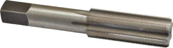 Made in USA - 3/4-27 UNS 6 Flute Bright Finish High Speed Steel Straight Flute Standard Hand Tap - Bottoming, Right Hand Thread, 4-1/4" OAL, H3 Limit, Oversize - Exact Industrial Supply