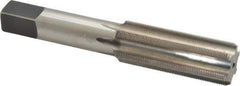 Made in USA - 3/4-32 UNS 6 Flute Bright Finish High Speed Steel Straight Flute Standard Hand Tap - Bottoming, Right Hand Thread, 4-1/4" OAL, H3 Limit, Oversize - Exact Industrial Supply