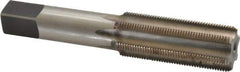 Made in USA - 7/8-20 UNEF 6 Flute Bright Finish High Speed Steel Straight Flute Standard Hand Tap - Bottoming, Right Hand Thread, 4-11/16" OAL, H3 Limit, Oversize - Exact Industrial Supply