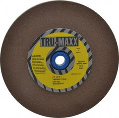 Tru-Maxx - 120 Grit Aluminum Oxide Bench & Pedestal Grinding Wheel - 6" Diam x 1" Hole x 1/2" Thick, 5410 Max RPM, O Hardness, Fine Grade , Vitrified Bond - Caliber Tooling