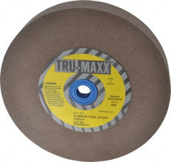 Tru-Maxx - 120 Grit Aluminum Oxide Bench & Pedestal Grinding Wheel - 6" Diam x 1" Hole x 1" Thick, 5410 Max RPM, O Hardness, Fine Grade , Vitrified Bond - Caliber Tooling