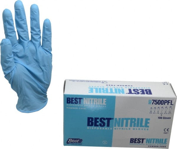 SHOWA - Size L, 4 mil, Industrial Grade, Powder Free Nitrile Disposable Gloves - Exact Industrial Supply