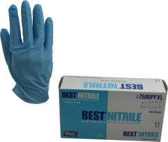 SHOWA - Size XL, 4 mil, Industrial Grade, Powder Free Nitrile Disposable Gloves - Exact Industrial Supply