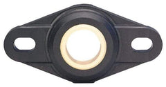 Igus - 17mm ID, 74.6mm OAL2-Bolt Flange Bearing - 359 Lb Dyn Cap, 65" Btw Mnt Hole Ctrs, Thermoplastic - Caliber Tooling