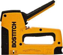 Stanley Bostitch - Manual Staple Gun - 1/4, 5/16, 3/8, 1/2, 9/16" Staples, 84 Lb Capacity, Yellow, Aluminum Die Cast - Caliber Tooling