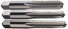 Hertel - 1/4-28 UNF, 4 Flute, Bottoming, Plug & Taper, Bright Finish, High Speed Steel Tap Set - 2-1/2" OAL, 2B/3B Class of Fit - Caliber Tooling