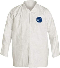 Dupont - Size 2XL, White, General Purpose, Long Sleeve Shirt - 44-1/4 - 47-3/4 Inch Chest, 36-1/2 Inch Long, Tyvek - Caliber Tooling