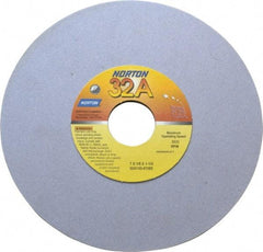 Norton - 7" Diam x 1-1/4" Hole x 1/8" Thick, K Hardness, 100 Grit Surface Grinding Wheel - Aluminum Oxide, Type 1, Fine Grade, 3,600 Max RPM, Vitrified Bond, No Recess - Caliber Tooling