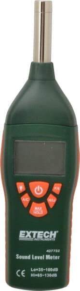 Extech - A and C Frequency Weight, LCD Display Sound Meter - 65 to 130 Decibels - Caliber Tooling