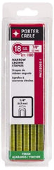 Porter-Cable - 3/4" Long x 1/4" Wide, 18 Gauge Narrow Crown Construction Staple - Grade 2 Steel, Galvanized Finish - Caliber Tooling