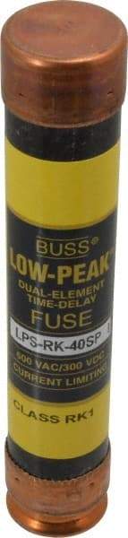 Cooper Bussmann - 300 VDC, 600 VAC, 40 Amp, Time Delay General Purpose Fuse - Fuse Holder Mount, 5-1/2" OAL, 100 at DC, 300 at AC (RMS) kA Rating, 1-1/16" Diam - Caliber Tooling