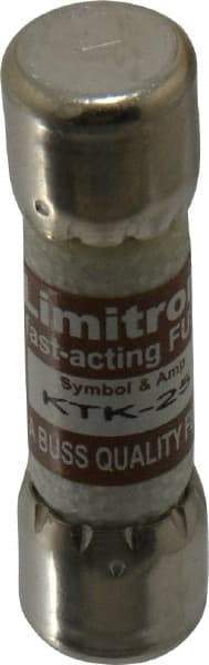 Cooper Bussmann - 600 VAC, 25 Amp, Fast-Acting General Purpose Fuse - Fuse Holder Mount, 1-1/2" OAL, 100 at AC kA Rating, 13/32" Diam - Caliber Tooling