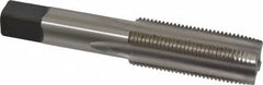 Kennametal - 7/8-14 UNF 3B 4 Flute Bright Finish High Speed Steel Straight Flute Standard Hand Tap - Plug, Right Hand Thread, 4.69" OAL, 2.219" Thread Length, H4 Limit, Oversize - Exact Industrial Supply