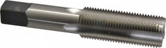 Kennametal - 1-12 UNF 3B 4 Flute Bright Finish High Speed Steel Straight Flute Standard Hand Tap - Bottoming, Right Hand Thread, 5.13" OAL, 2-1/2" Thread Length, H4 Limit, Oversize - Exact Industrial Supply