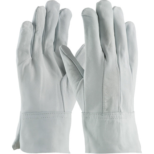 ‎75-4904/S Welders / Foundry Gloves - Mig Tig - Top Grain Goatskin - 2 Inch Leather Cuff - Clute Pattern - Exact Industrial Supply