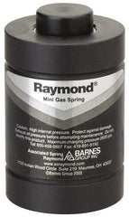 Associated Spring Raymond - M6x1 Mt Hole, 0.71" Rod Diam, 1-1/2" Diam, 10mm Max Stroke, Nitrogen Gas Spring Cylinder - 3.03" OAL, 3,595 Lb Full Stroke Spring Force, 2,175 psi Initial Charge - Caliber Tooling