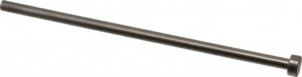 Gibraltar - 15/64" Pin Diam, 13/32" Head Diam x 3/16" Head Height, 6" OAL, Straight Ejector Pin - Steel, 5-13/16" Pin Length - Caliber Tooling