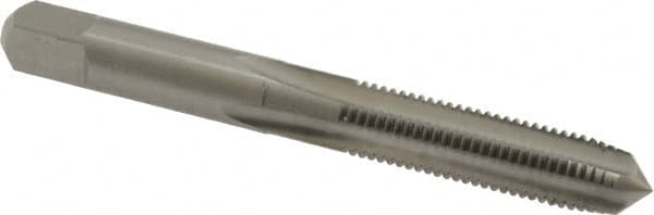 Made in USA - 5/16-24 UNF 3B 4 Flute Bright Finish Solid Carbide Straight Flute Standard Hand Tap - Plug, Right Hand Thread, 2-23/32" OAL, 1-1/8" Thread Length, H3 Limit, Oversize - Exact Industrial Supply