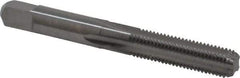 Made in USA - 5/16-24 UNF 3B 4 Flute Bright Finish Solid Carbide Straight Flute Standard Hand Tap - Bottoming, Right Hand Thread, 2-23/32" OAL, 1-1/8" Thread Length, H3 Limit, Oversize - Exact Industrial Supply