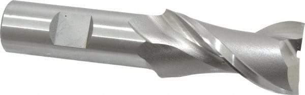 OSG - 1", 1-7/8" LOC, 3/4" Shank Diam, 4-1/8" OAL, 2 Flute, Cobalt Square End Mill - Single End, Uncoated, Spiral Flute, 45° Helix, Centercutting, Right Hand Cut, Right Hand Flute, Series 530 - Caliber Tooling