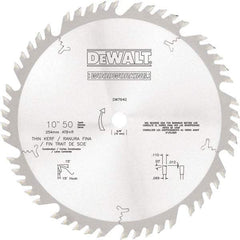 DeWALT - 10" Diam, 5/8" Arbor Hole Diam, 50 Tooth Wet & Dry Cut Saw Blade - Tungsten Carbide-Tipped, Standard Round Arbor - Caliber Tooling