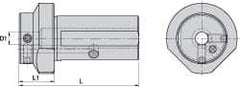 Kennametal - 1/2 Inch Hole Diameter, KM63XMZ Outside Modular Connection, Boring Bar Reducing Adapter - 1.181 Inch Projection, 1.42 Inch Nose Diameter, 4.13 Inch Overall Length, Through Coolant - Exact Industrial Supply