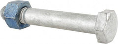 Value Collection - 1-1/8 - 7 Thread, 7-1/2" Length Under Head, Steel Hex Head Bolt - Hot Dipped Galvanized Coated, UNC Thread, ASTM A325 - Caliber Tooling