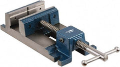 Wilton - 4-3/4" Jaw Opening Capacity x 1-1/2" Throat Depth, Horizontal Drill Press Vise - 4-1/2" Wide x 1-1/2" High Jaw, Stationary Base, Rapid Action, Steel - Caliber Tooling