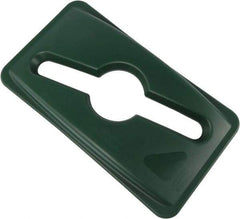 Rubbermaid - Rectangle Lid for Use with Rectangular Recycle Containers - Green, For Slim Jim Trash Cans - Caliber Tooling