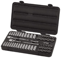 GearWrench - 57 Piece 3/8" Drive Deep Well Socket Set - 12 Points, 1/4" to 1" (6mm to 19mm) Range, Inch/Metric Measurement Standard - Caliber Tooling