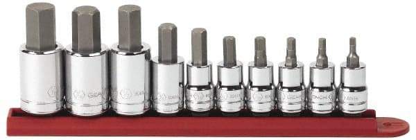 GearWrench - 10 Piece 3/8 & 1/2" Drive Inch Hex Bit Socket Set - 1/8 to 5/8" Hex - Caliber Tooling