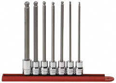 GearWrench - 7 Piece 3/8" Drive Inch Ball Hex Bit Socket Set - 1/8 to 3/8" Hex - Caliber Tooling