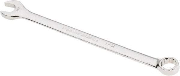 GearWrench - 1/2" 12 Point Offset Combination Wrench - 15° Offset Angle, 8-3/32" OAL, Steel, Polished Finish - Caliber Tooling