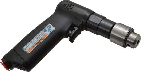 Ingersoll-Rand - 1/4" Keyed Chuck - Pistol Grip Handle, 2,800 RPM, 11 CFM, 0.25 hp, 90 psi - Caliber Tooling