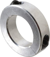 Climax Metal Products - 1-11/16" Bore, Aluminum, Two Piece Two Piece Split Shaft Collar - 2-3/4" Outside Diam, 11/16" Wide - Caliber Tooling